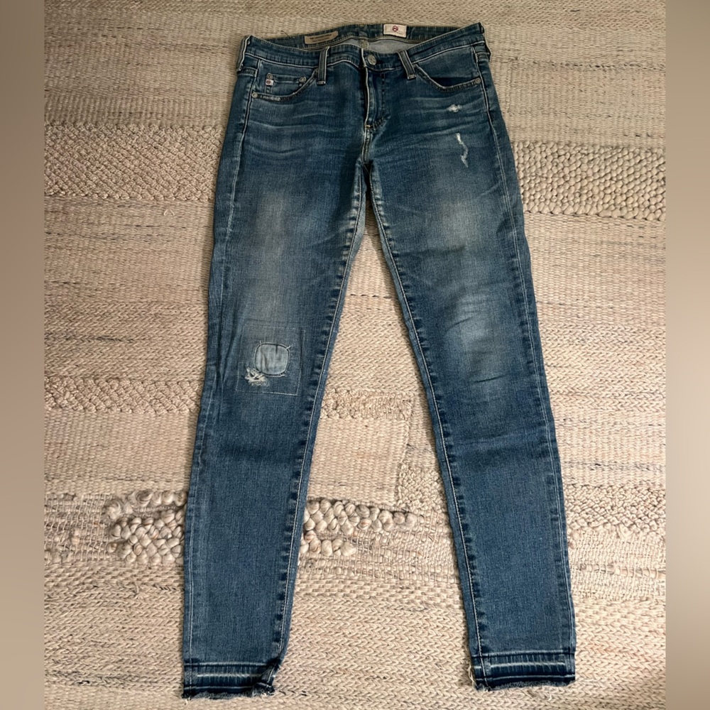 Ag Adriano Goldschmied Patched Skinny Jeans